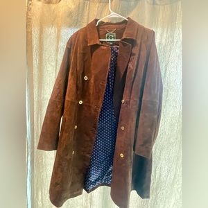 C. Wonder Women’s brown leather jacket with beautiful lining - size 16